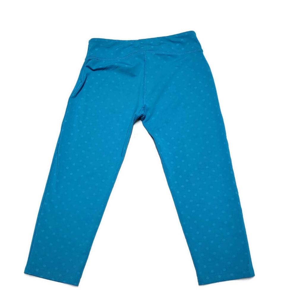 Girl's Youth Fitted Under Armour Heatgear Capri Leggings Size Medium Blue - Picture 2 of 6